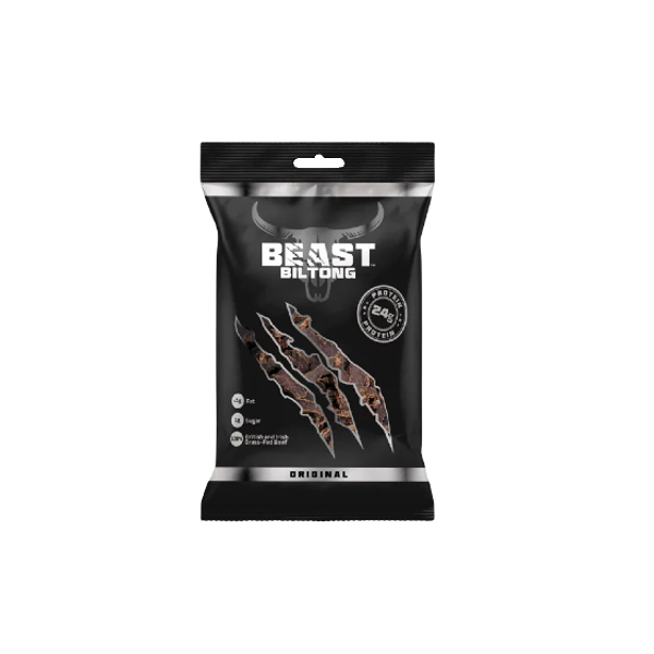 BEAST Biltong - 24g Protein Per bag! 100% Grass Fed Beef