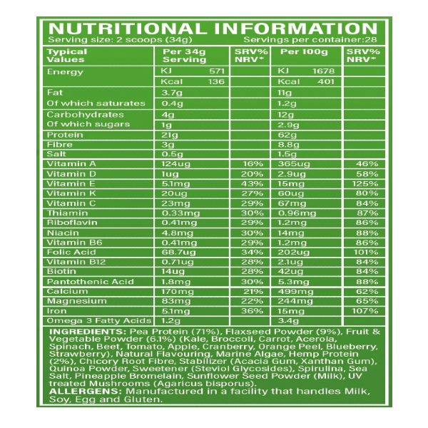 Trainedbyjp TBJP SuperFood Greens