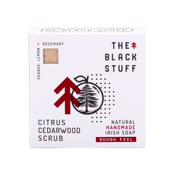 The Black Stuff – Citrus Cedarwood Scrub Soap