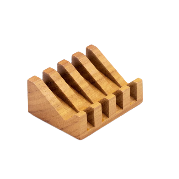 The Black Stuff - Diagonal Teak Soap Dish