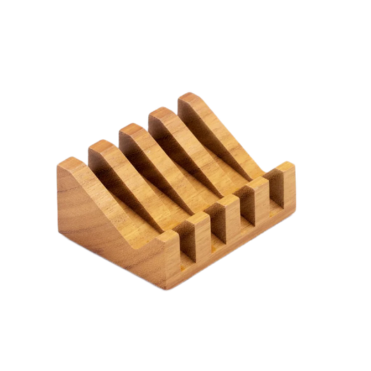 The Black Stuff - Diagonal Teak Soap Dish