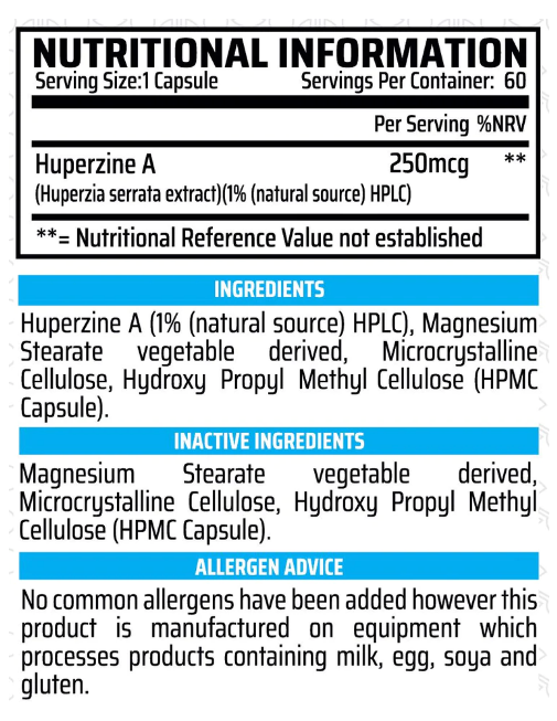 Chemical Warfare HUPERZINE A